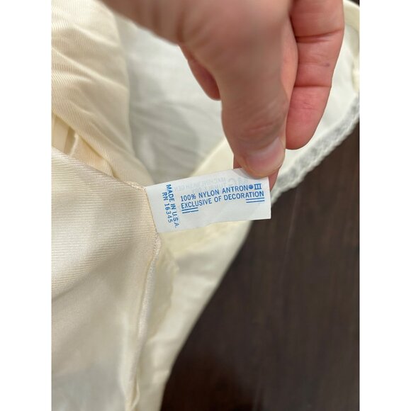 Vintage Jola Two Sheer Pleated Lace Trim Blouse Sz Medium - Picture 10 of 12